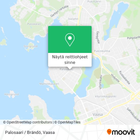 Palosaari / Brändö kartta