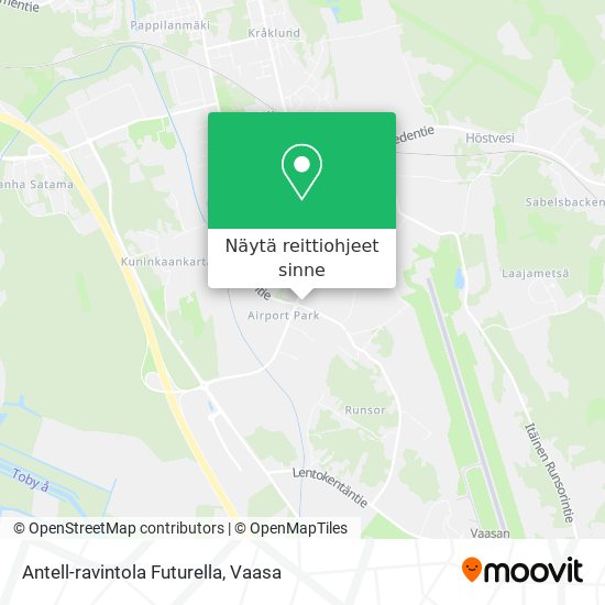 Antell-ravintola Futurella kartta