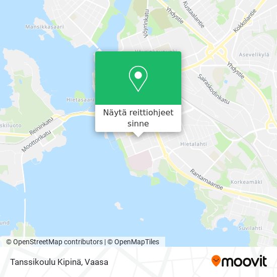 Tanssikoulu Kipinä kartta