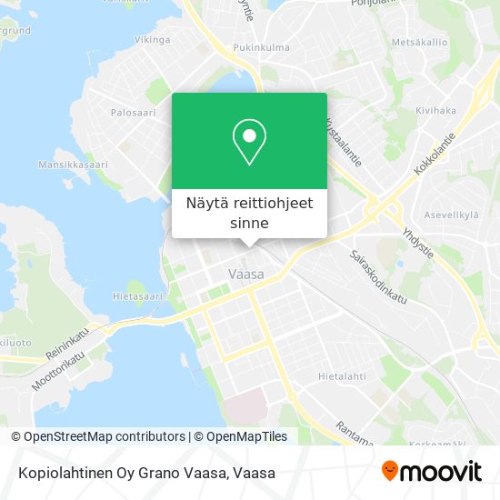 Kopiolahtinen Oy Grano Vaasa kartta