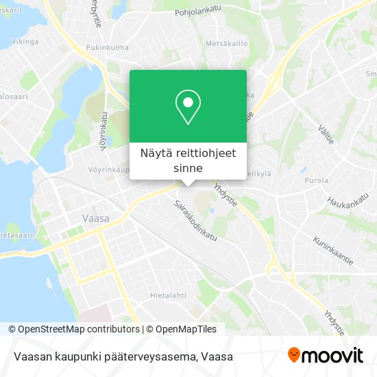 Vaasan kaupunki pääterveysasema kartta