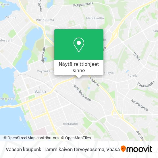 Vaasan kaupunki Tammikaivon terveysasema kartta