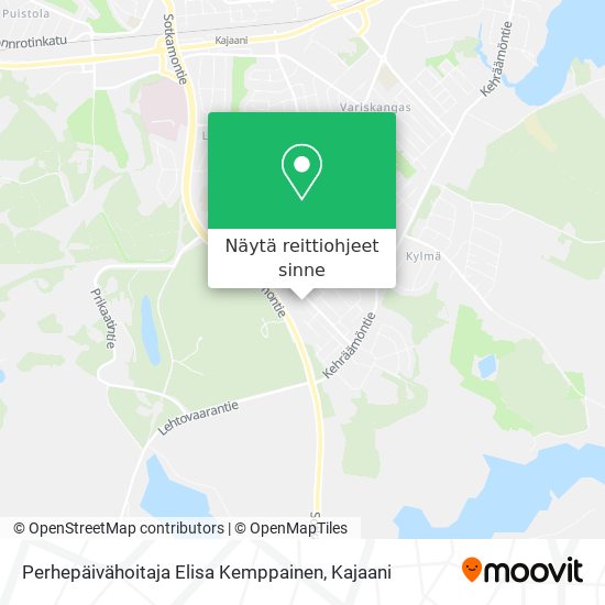 Perhepäivähoitaja Elisa Kemppainen kartta
