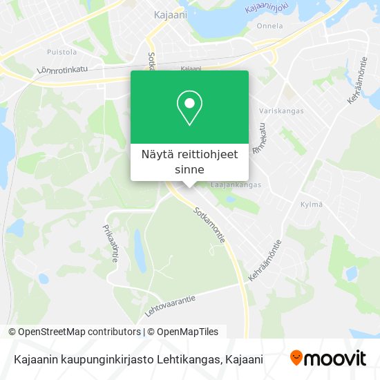 Kajaanin kaupunginkirjasto Lehtikangas kartta