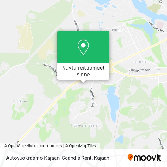Autovuokraamo Kajaani Scandia Rent kartta