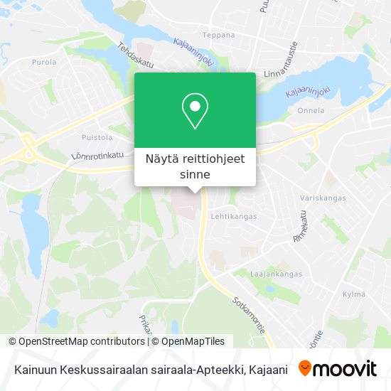Kainuun Keskussairaalan sairaala-Apteekki kartta
