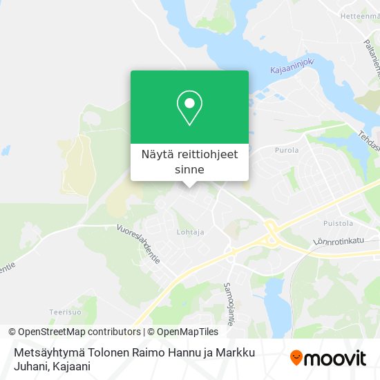 Metsäyhtymä Tolonen Raimo Hannu ja Markku Juhani kartta