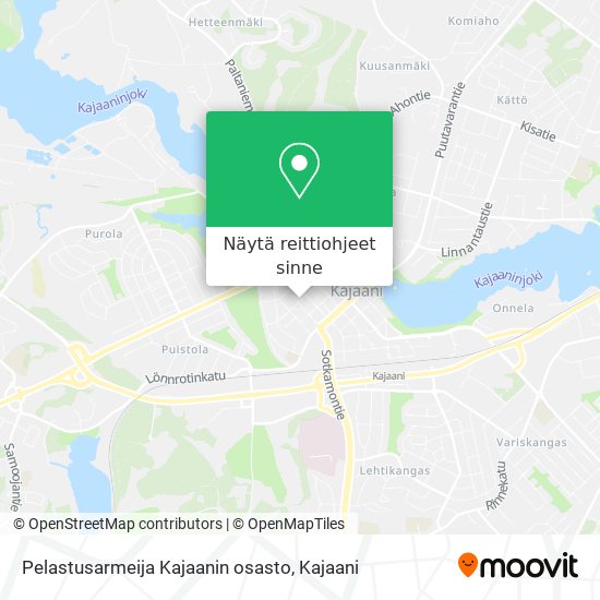 Pelastusarmeija Kajaanin osasto kartta