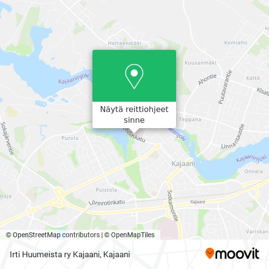 Irti Huumeista ry Kajaani kartta