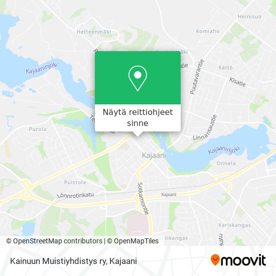 Kainuun Muistiyhdistys ry kartta