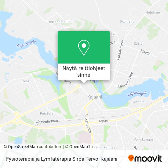 Fysioterapia ja Lymfaterapia Sirpa Tervo kartta