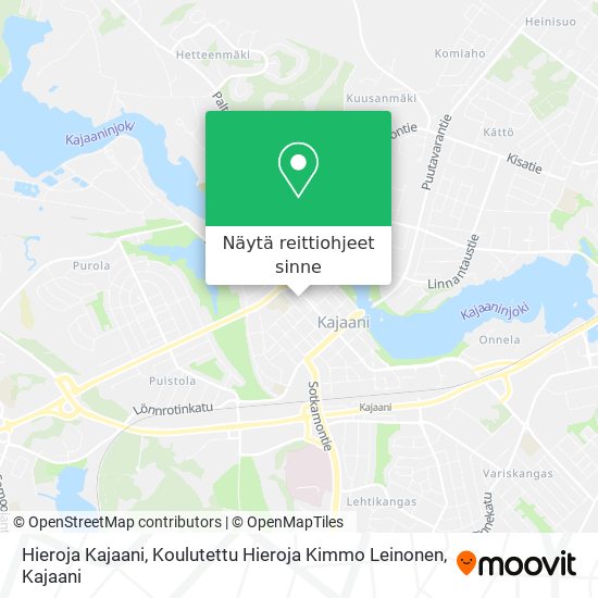 Hieroja Kajaani, Koulutettu Hieroja Kimmo Leinonen kartta