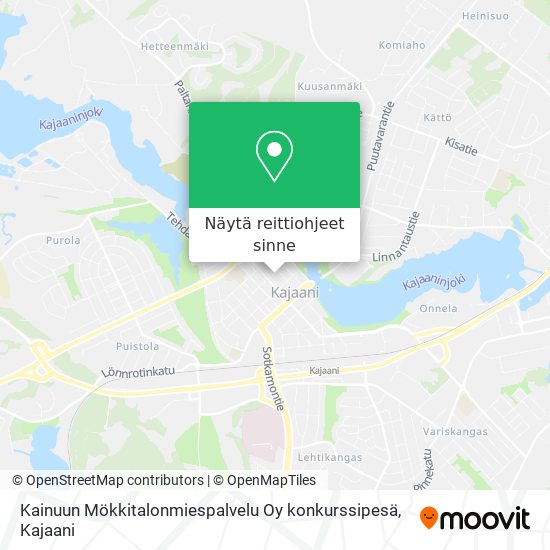 Kainuun Mökkitalonmiespalvelu Oy konkurssipesä kartta