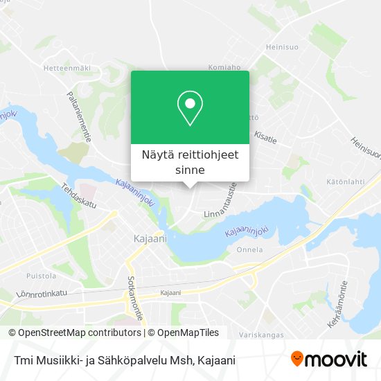 Tmi Musiikki- ja Sähköpalvelu Msh kartta