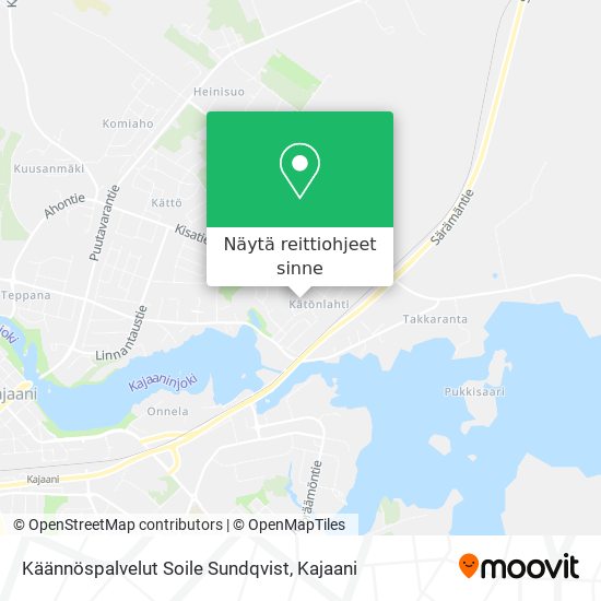 Käännöspalvelut Soile Sundqvist kartta