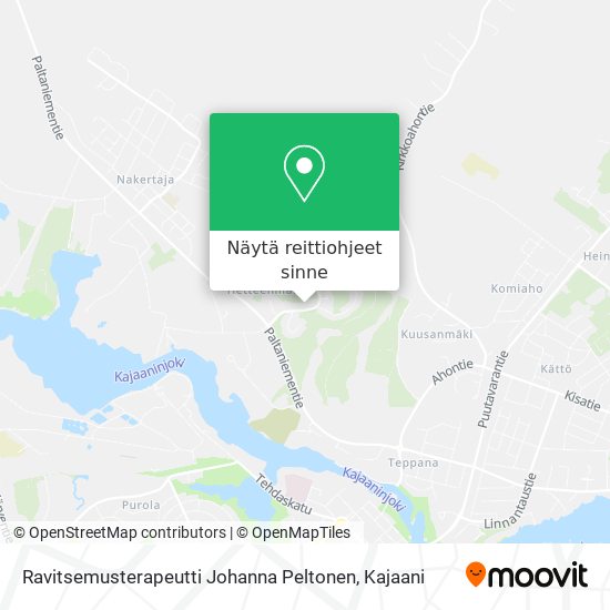 Ravitsemusterapeutti Johanna Peltonen kartta