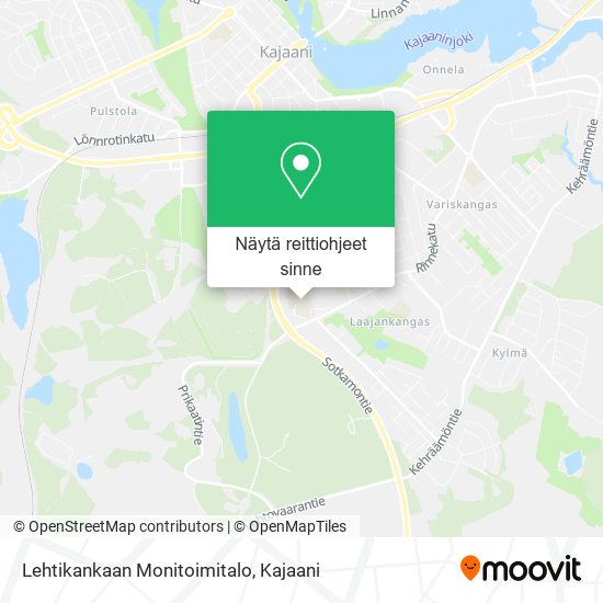 Lehtikankaan Monitoimitalo kartta