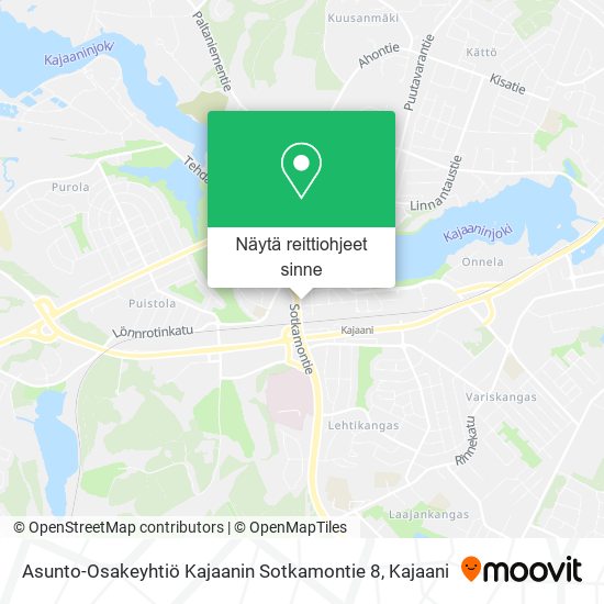 Asunto-Osakeyhtiö Kajaanin Sotkamontie 8 kartta