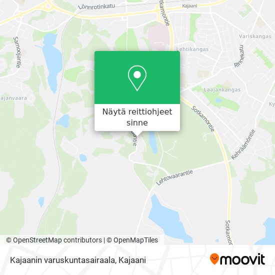 Kajaanin varuskuntasairaala kartta