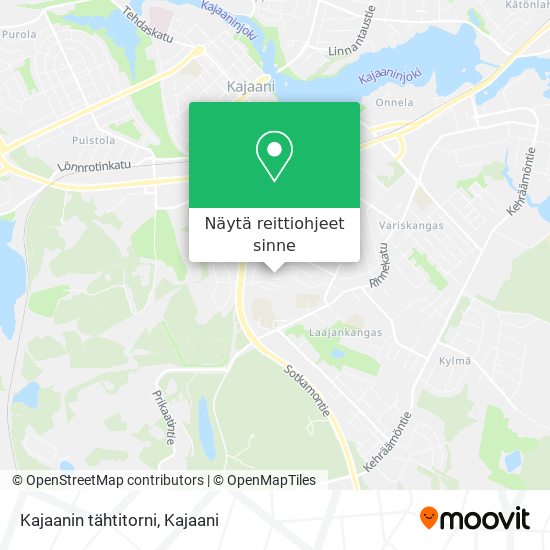 Kajaanin tähtitorni kartta