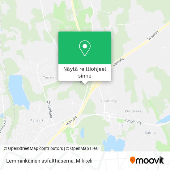 Lemminkäinen asfalttiasema kartta