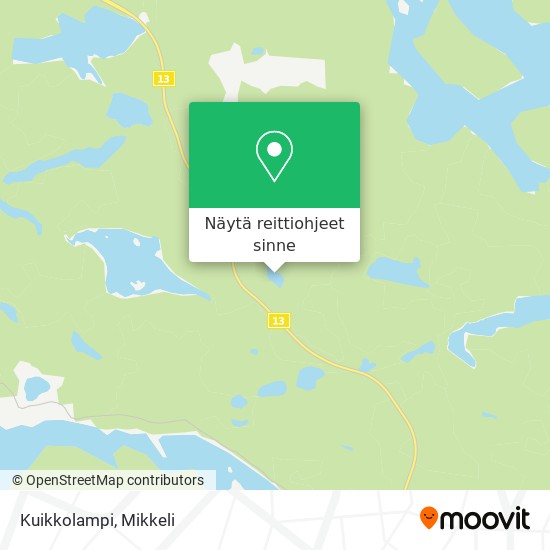 Kuikkolampi kartta