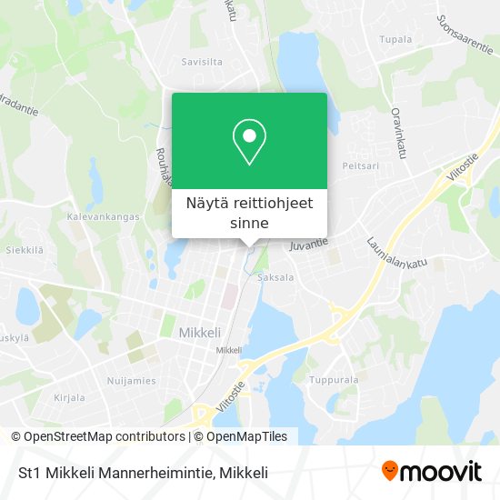 St1 Mikkeli Mannerheimintie kartta