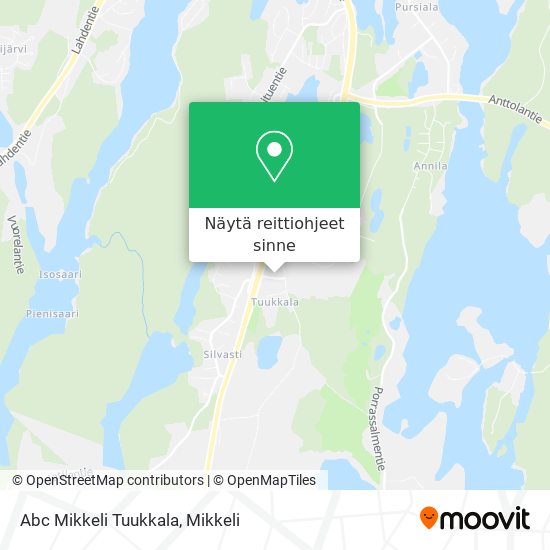 Abc Mikkeli Tuukkala kartta