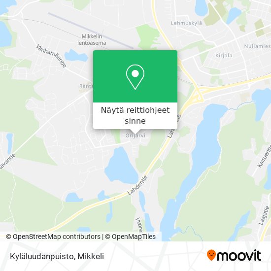 Kyläluudanpuisto kartta