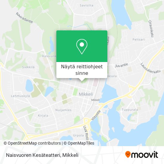 Naisvuoren Kesäteatteri kartta