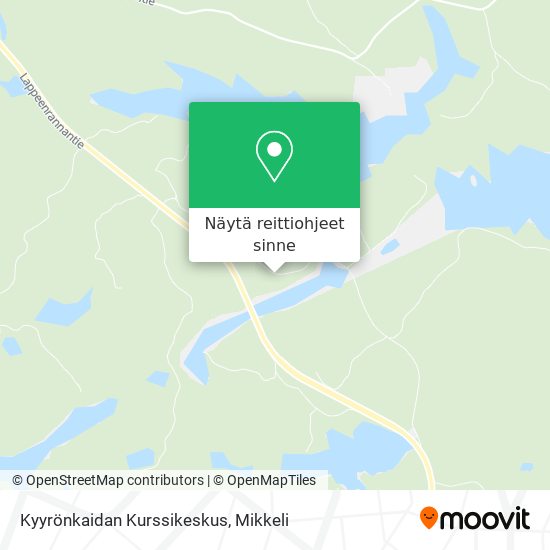 Kyyrönkaidan Kurssikeskus kartta