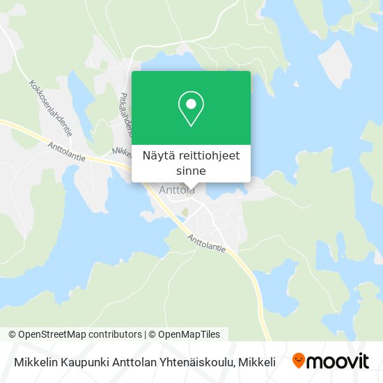 Mikkelin Kaupunki Anttolan Yhtenäiskoulu kartta