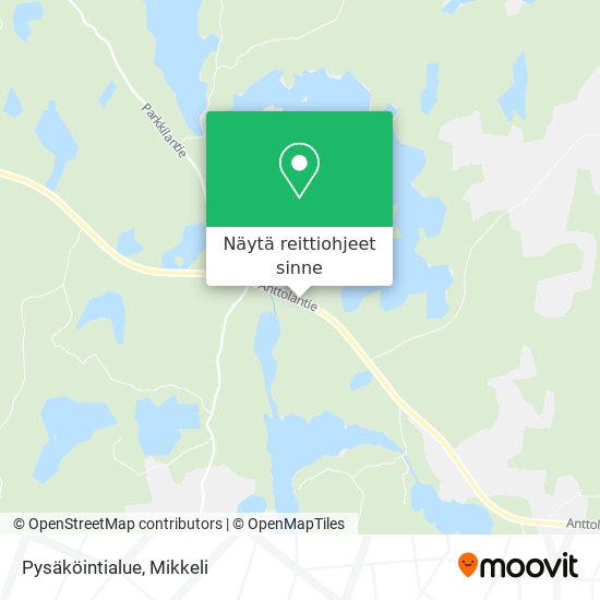 Pysäköintialue kartta