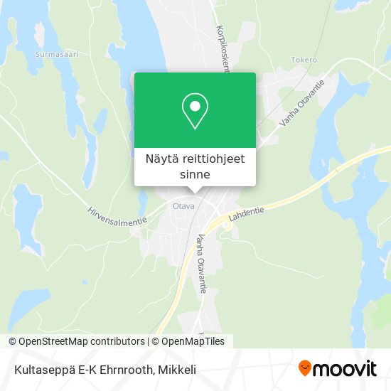 Kultaseppä E-K Ehrnrooth kartta