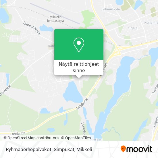 Ryhmäperhepäiväkoti Simpukat kartta