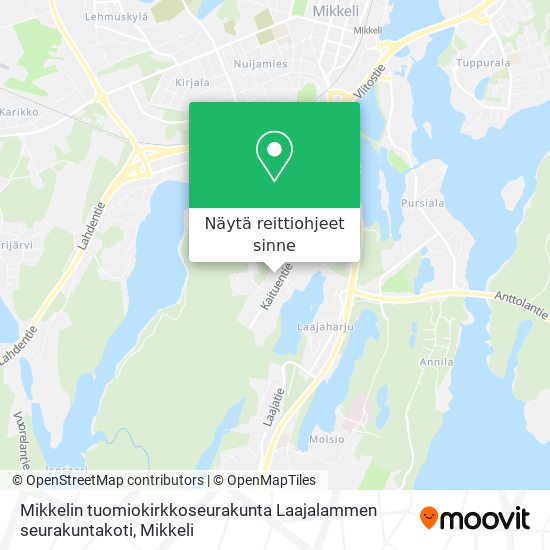 Mikkelin tuomiokirkkoseurakunta Laajalammen seurakuntakoti kartta