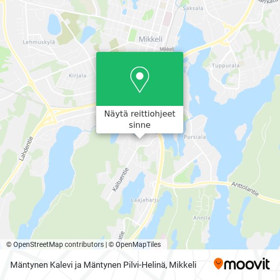 Mäntynen Kalevi ja Mäntynen Pilvi-Helinä kartta