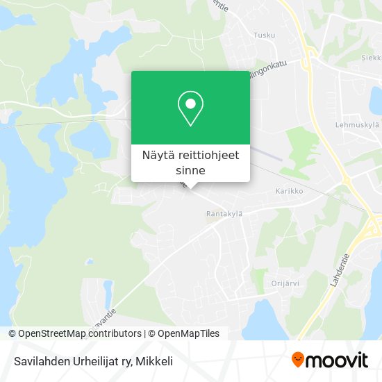 Savilahden Urheilijat ry kartta