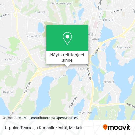 Urpolan Tennis- ja Koripallokenttä kartta