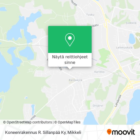 Koneenrakennus R. Sillanpää Ky kartta