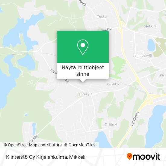 Kiinteistö Oy Kirjalankulma kartta