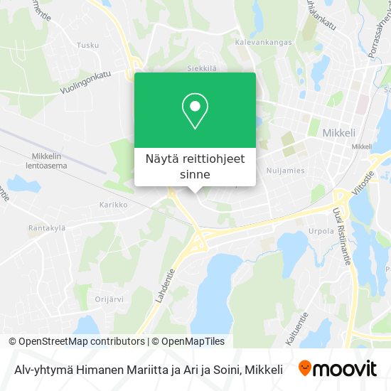 Alv-yhtymä Himanen Mariitta ja Ari ja Soini kartta