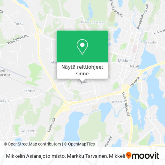 Mikkelin Asianajotoimisto, Markku Tarvainen kartta