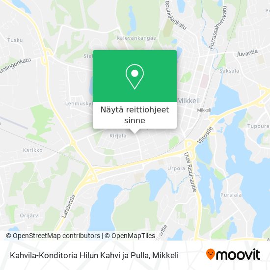 Kahvila-Konditoria Hilun Kahvi ja Pulla kartta