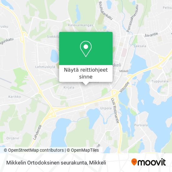 Mikkelin Ortodoksinen seurakunta kartta