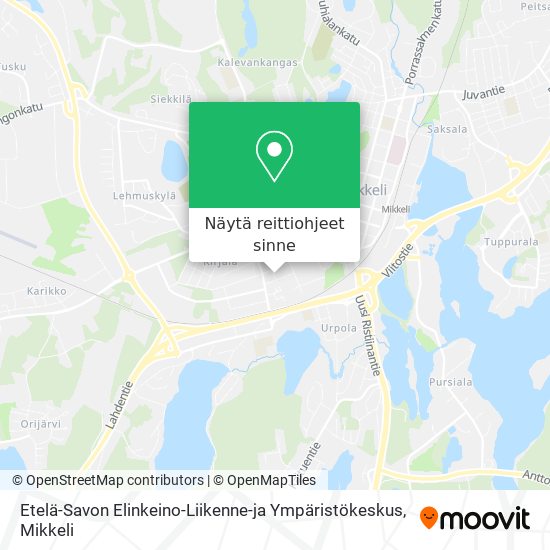 Etelä-Savon Elinkeino-Liikenne-ja Ympäristökeskus kartta