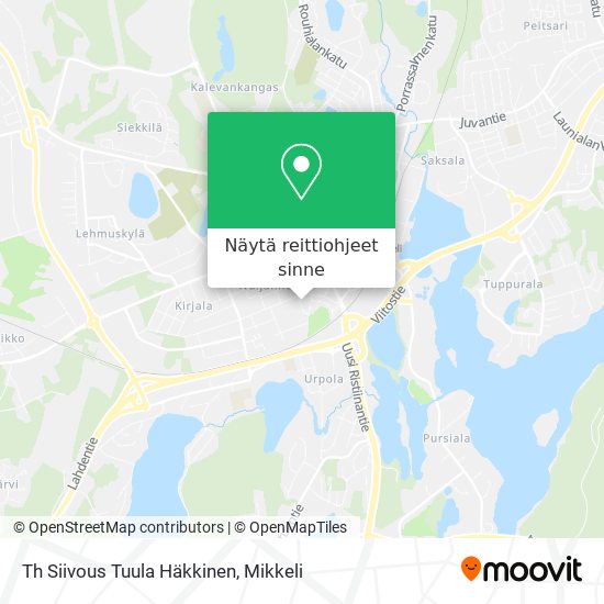 Th Siivous Tuula Häkkinen kartta
