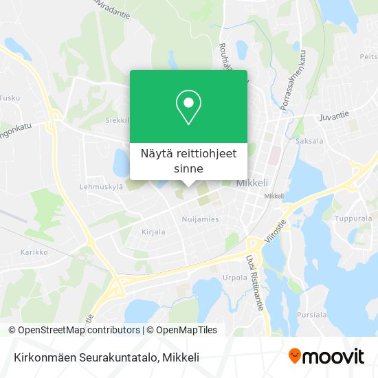 Kirkonmäen Seurakuntatalo kartta