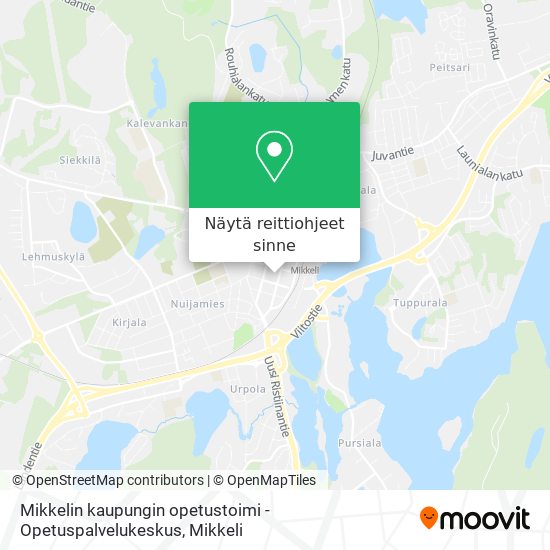 Mikkelin kaupungin opetustoimi - Opetuspalvelukeskus kartta
