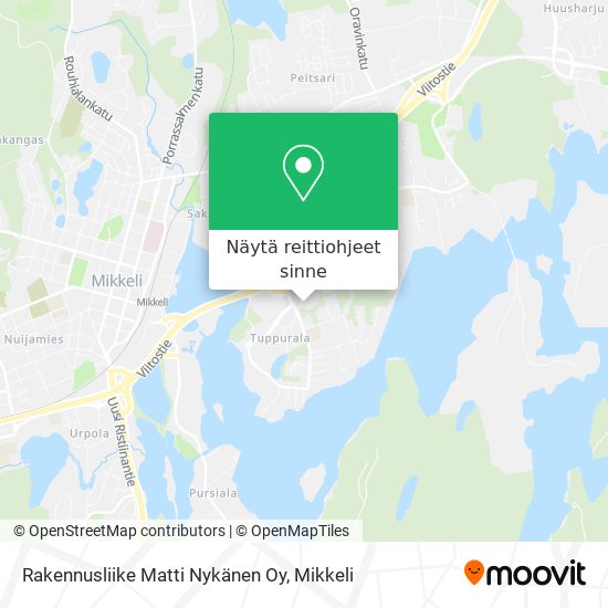 Rakennusliike Matti Nykänen Oy kartta